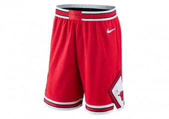 NIKE NBA CHICAGO BULLS SHORT ROAD UNIVERSITY RED