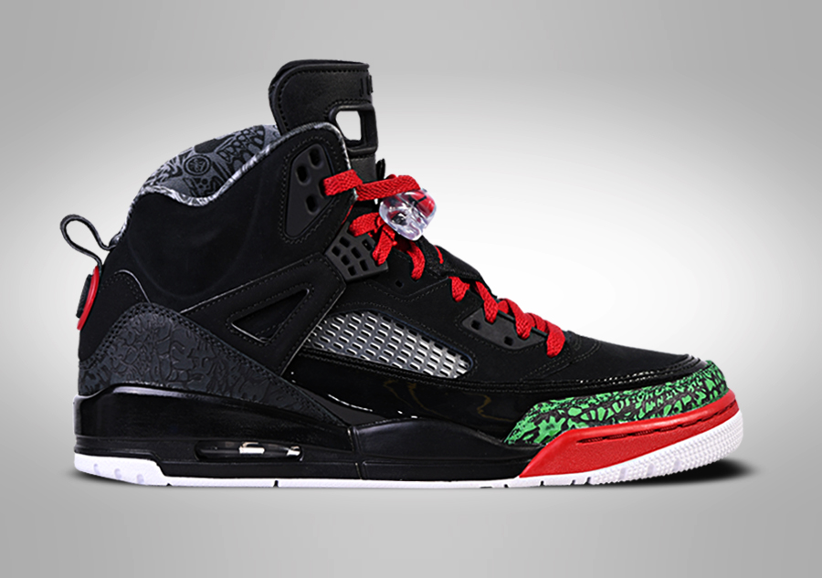 Green red and black jordans top