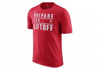 NIKE NBA HOUSTON ROCKETS DRY TEE UNIVERSITY RED