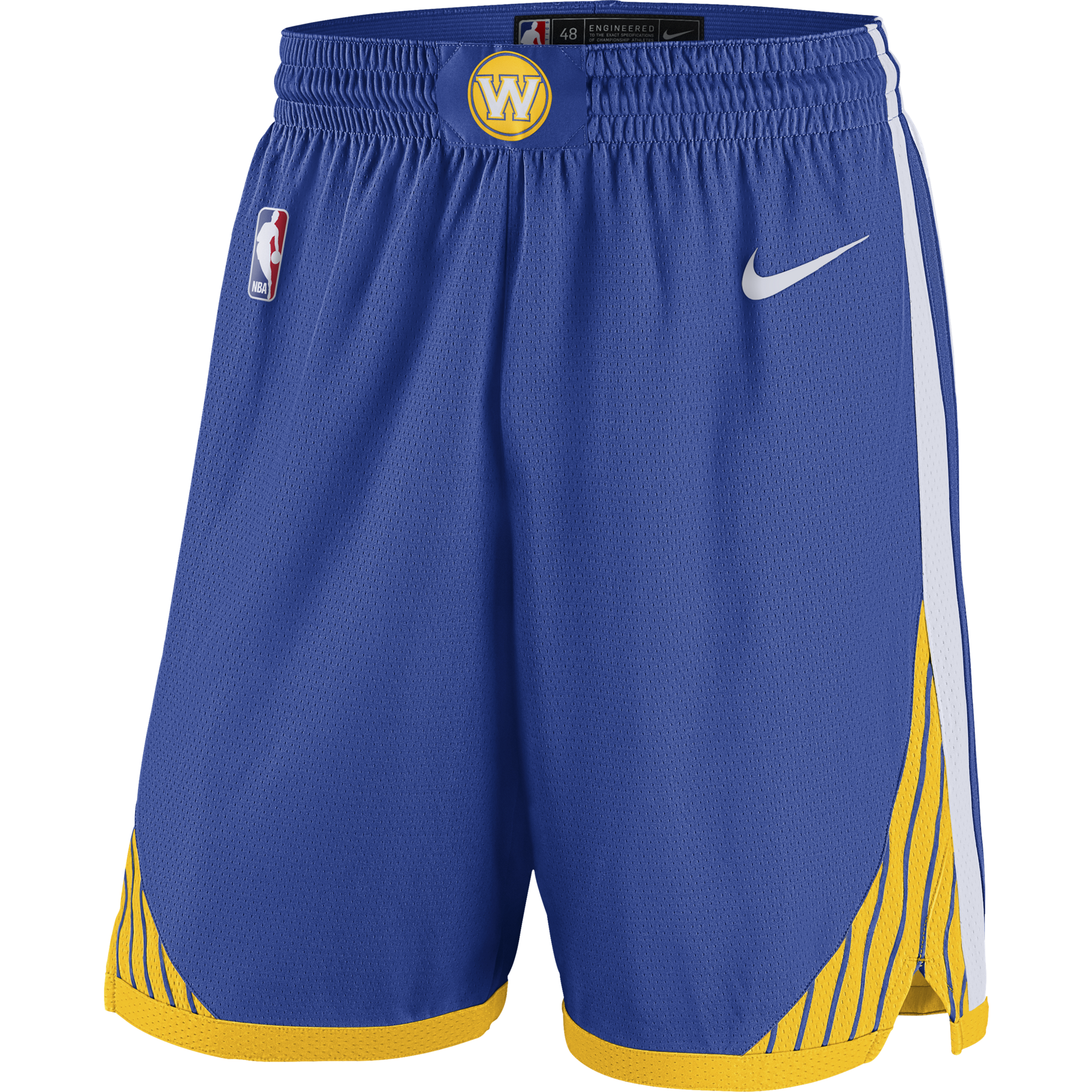 NIKE NBA GOLDEN STATE WARRIORS SWINGMAN ROAD SHORTS RUSH BLUE