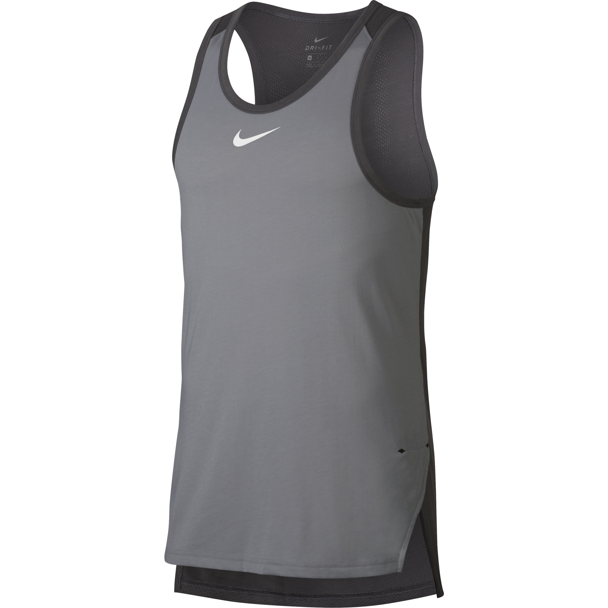 NIKE BREATHE ELITE BASKETBALL TOP ATMOSPHERE GREY