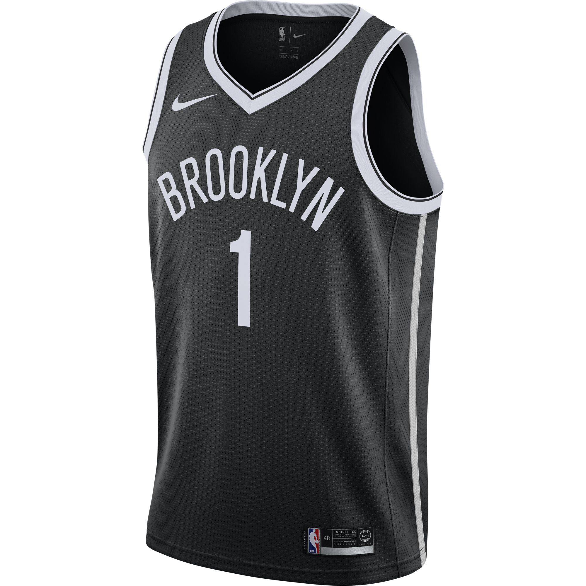 NIKE NBA BROOKLYN NETS D'ANGELO RUSSELL SWINGMAN ROAD JERSEY BLACK