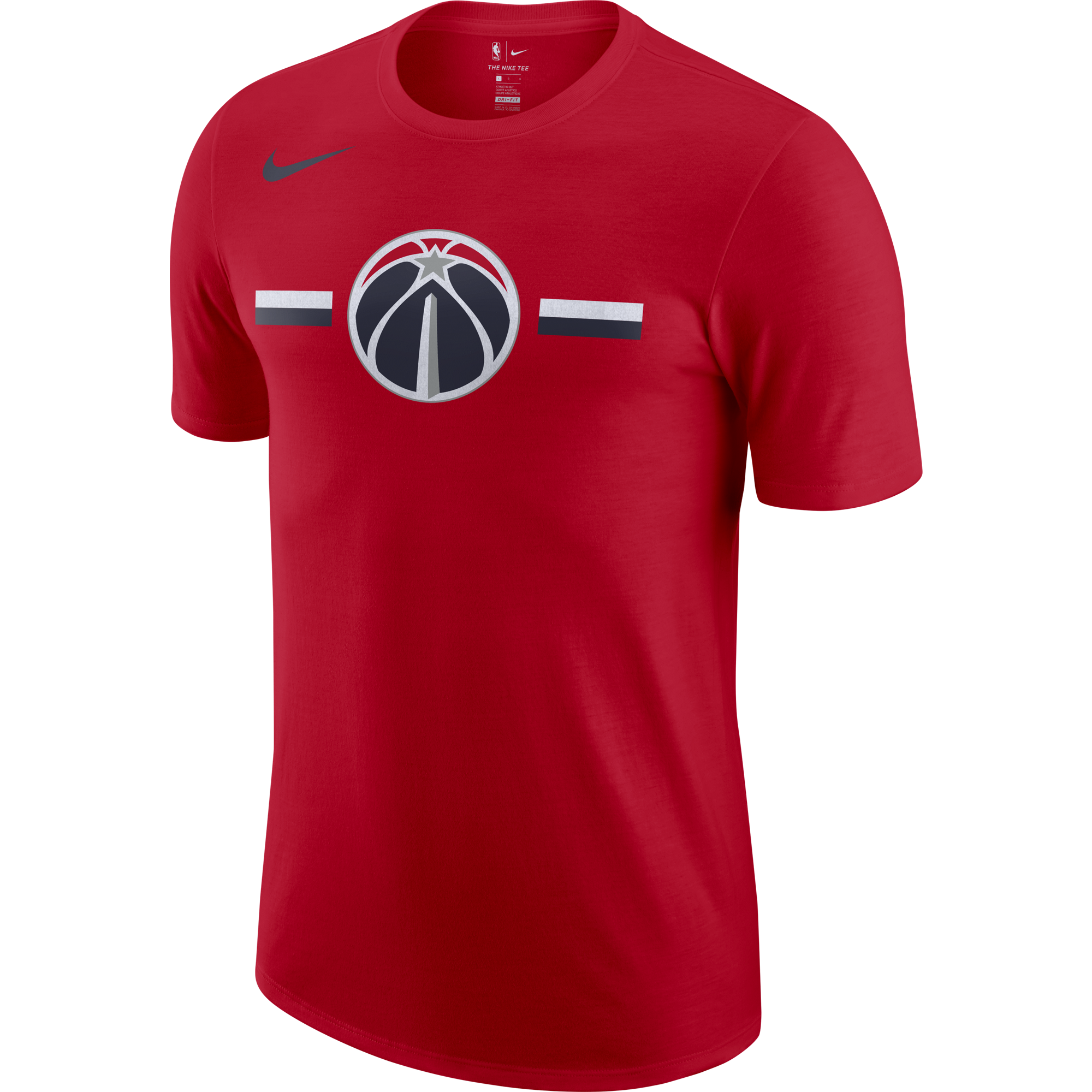 NIKE NBA WASHINGTON WIZARDS LOGO DRY TEE UNIVERSITY RED