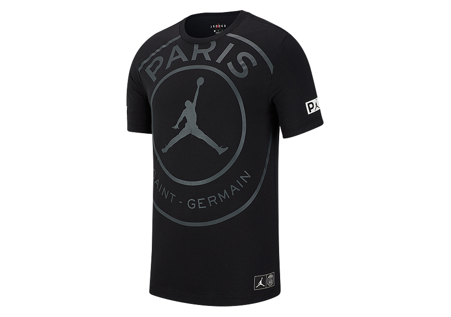 NIKE AIR JORDAN PSG PARIS SAINT GERMAIN LOGO TEE BLACK por 32 50 Basketzone