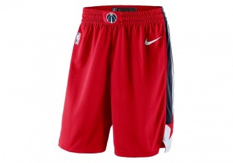 NIKE NBA WASHINGTON WIZARDS SWINGMAN ROAD SHORTS UNIVERSITY RED