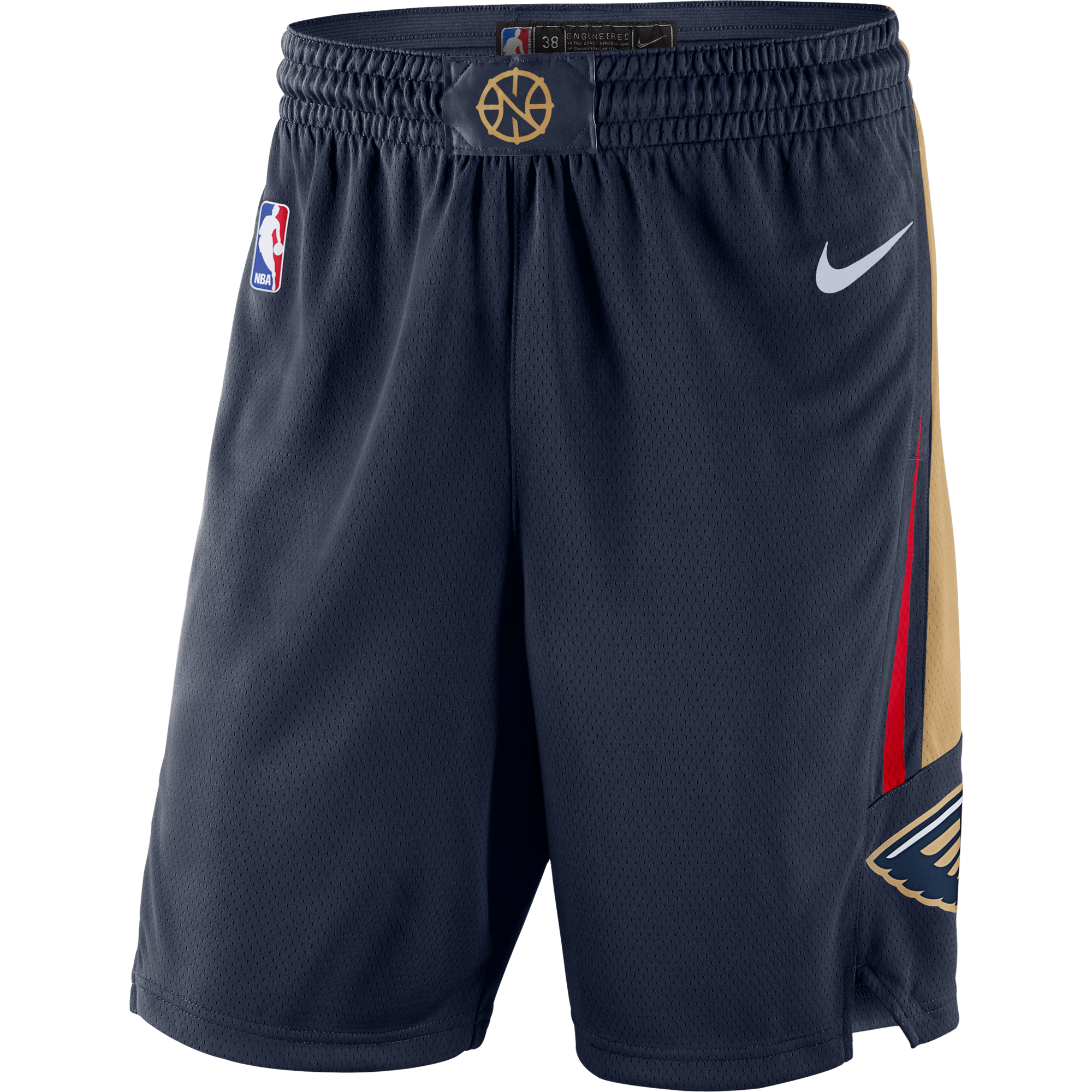 NIKE NBA NEW ORLEANS PELICANS SWINGMAN ROAD SHORTS COLLEGE NAVY