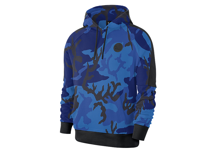 NIKE NBA GOLDEN STATE WARRIORS COURTSIDE PULLOVER HOODIE RUSH BLUE por 87 50 Basketzone