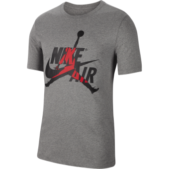 NIKE AIR JORDAN CLASSICS CREW TEE CARBON HEATHER