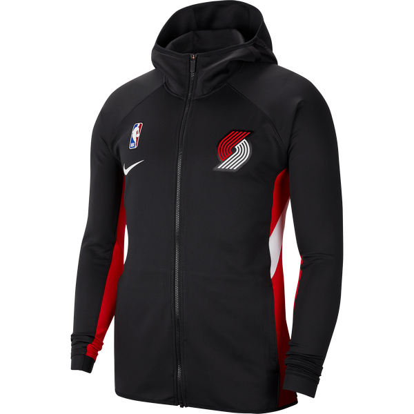 NIKE NBA PORTLAND TRAIL BLAZERS THERMA FLEX SHOWTIME HOODIE BLACK