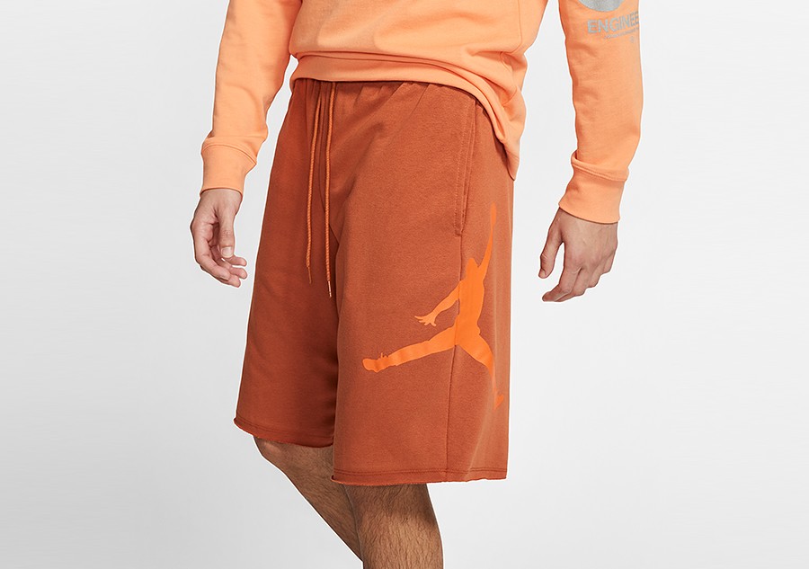 Fleece Sweat Shorts-Burnt Orange