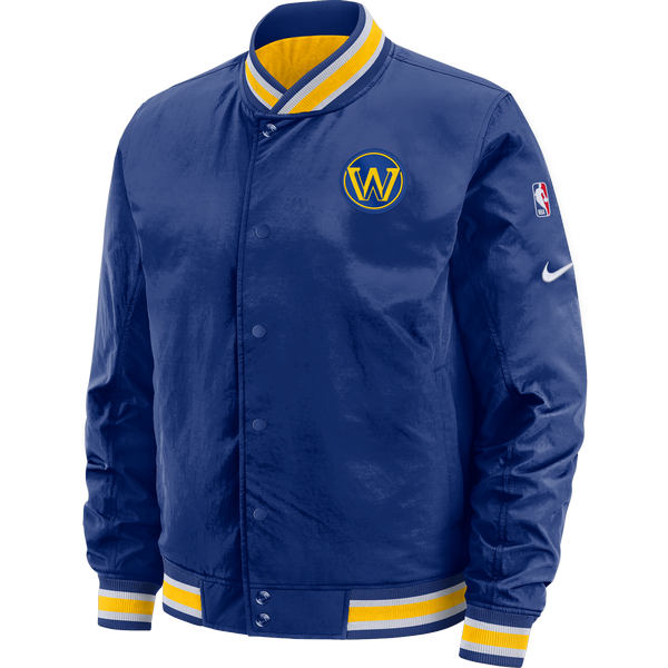 NIKE NBA GOLDEN STATE WARRIORS COURTSIDE JACKET RUSH BLUE