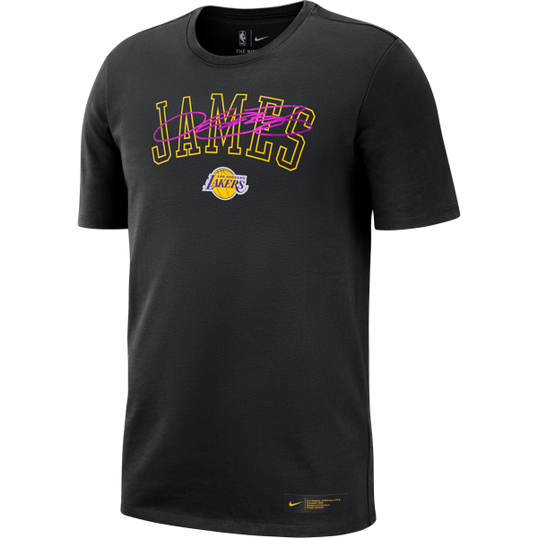 NIKE NBA LOS ANGELES LAKERS LEBRON JAMES TEE BLACK