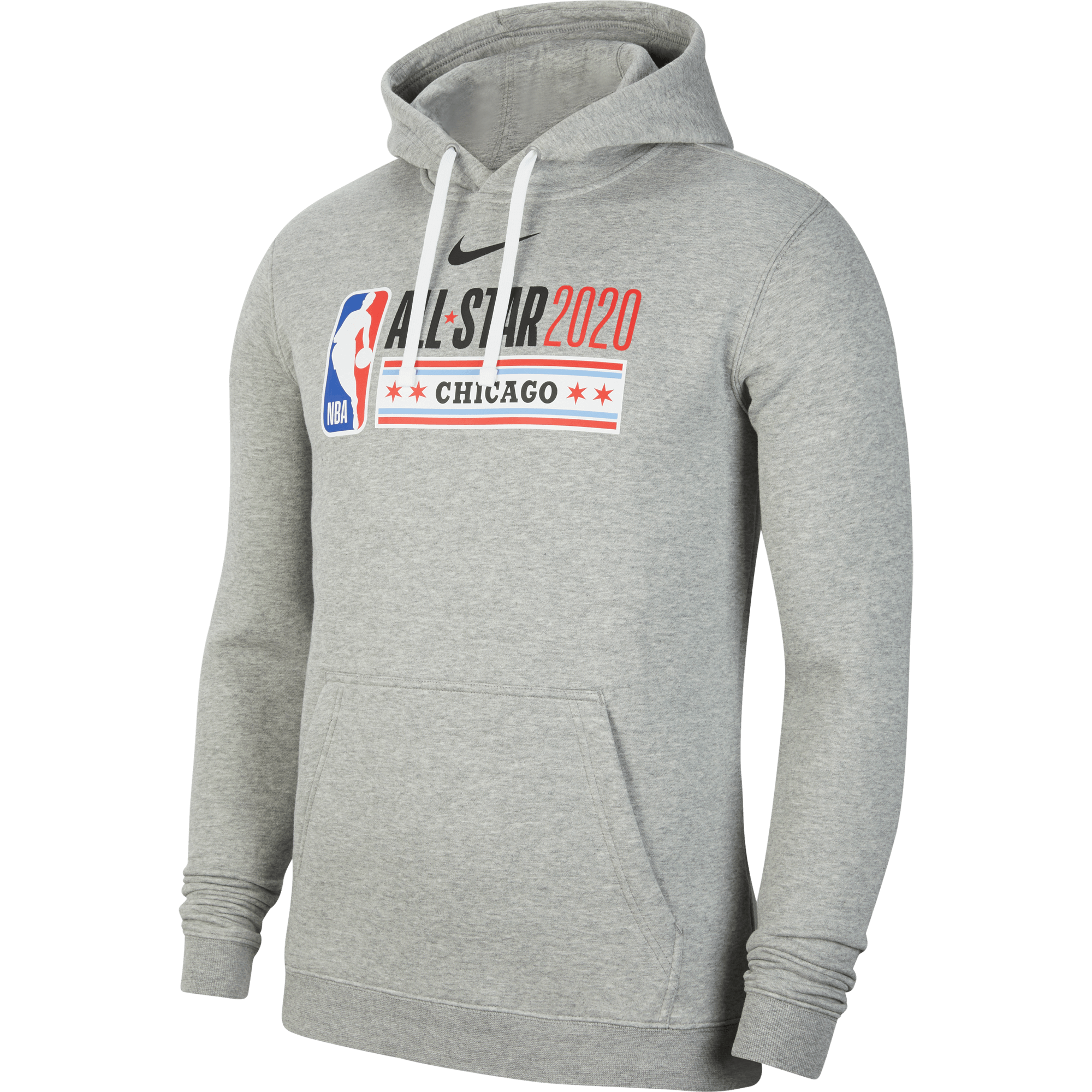 NIKE NBA ALL-STAR 2020 LOGO PULLOVER HOODIE DARK GREY HEATHER