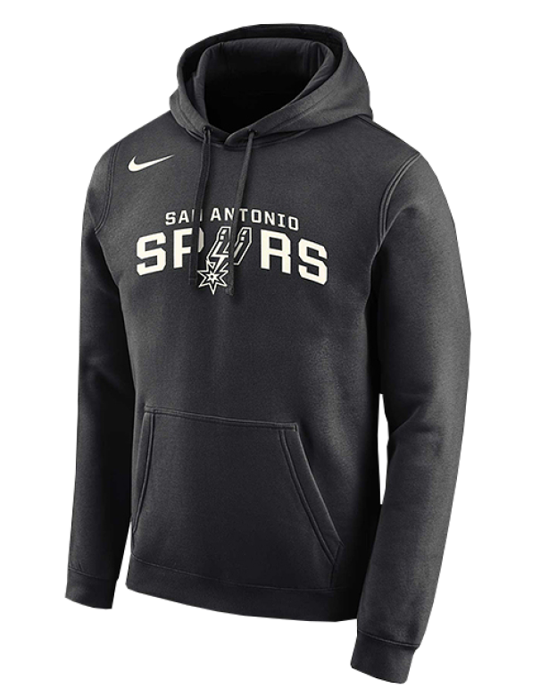 NIKE NBA SAN ANTONIO SPURS LOGO HOODIE BLACK KicksManiac