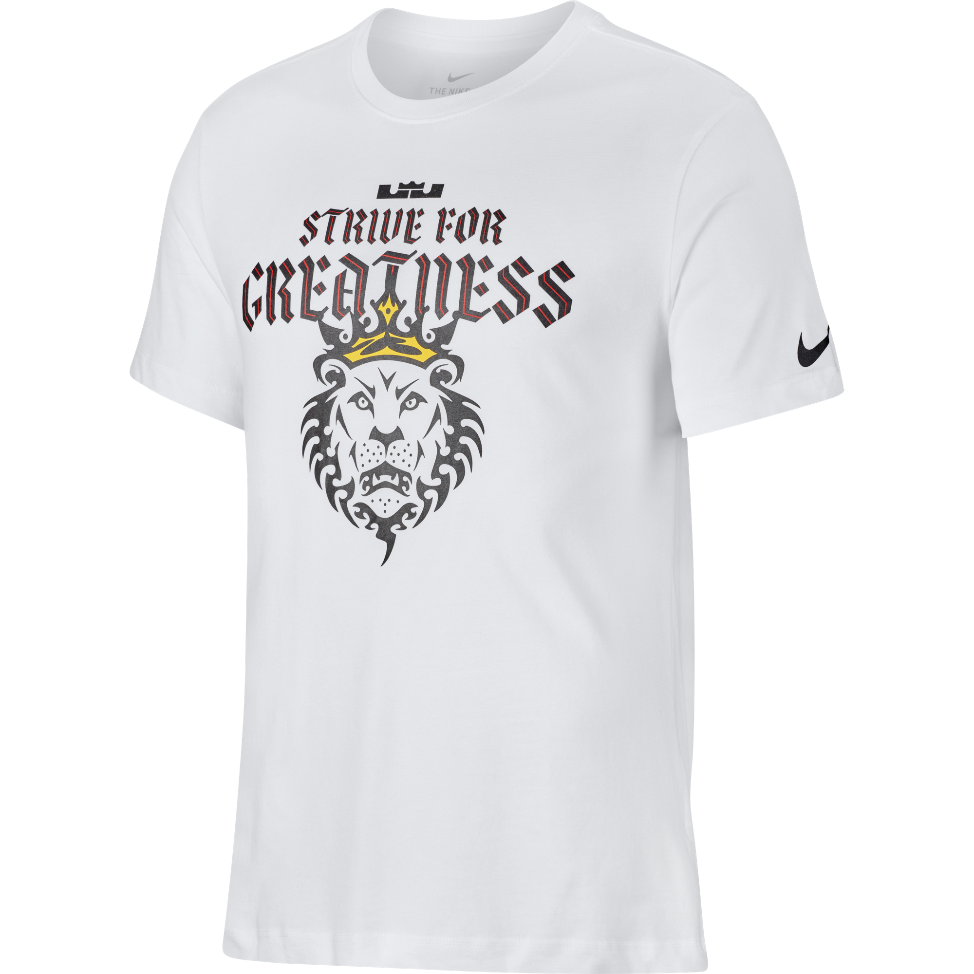 NIKE LEBRON 'STRIVE FOR GREATNESS' LION TEE WHITE