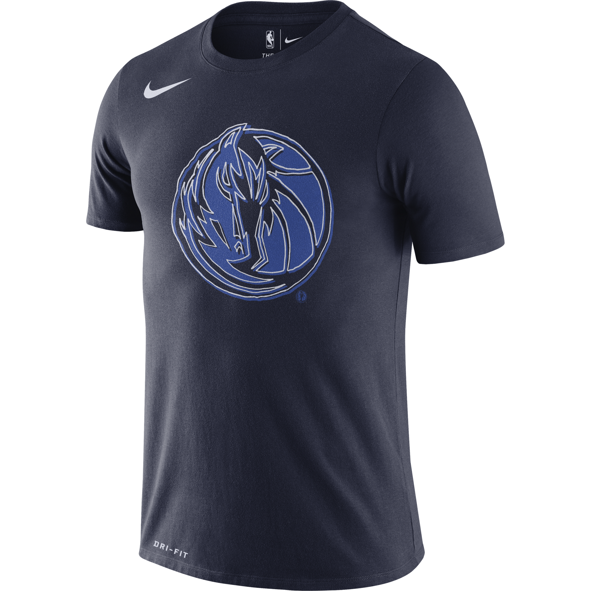 NIKE NBA DALLAS MAVERICKS LOGO DRI-FIT TEE COLLEGE NAVY