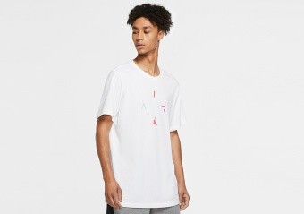 NIKE AIR JORDAN 'AIR' DRI-FIT TEE WHITE