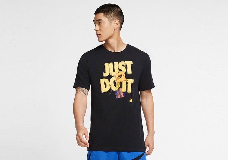 NIKE 'JUST DO IT' FRANCHISE DRI-FIT TEE BLACK