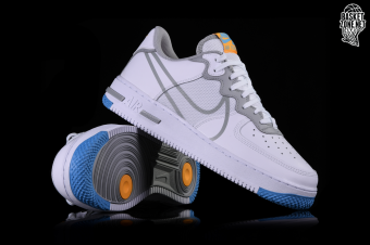 nike air force 1 low react white grey blue