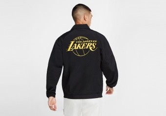 NIKE NBA LOS ANGELES LAKERS ESSENTIAL LIGHTWEIGHT JACKET BLACK