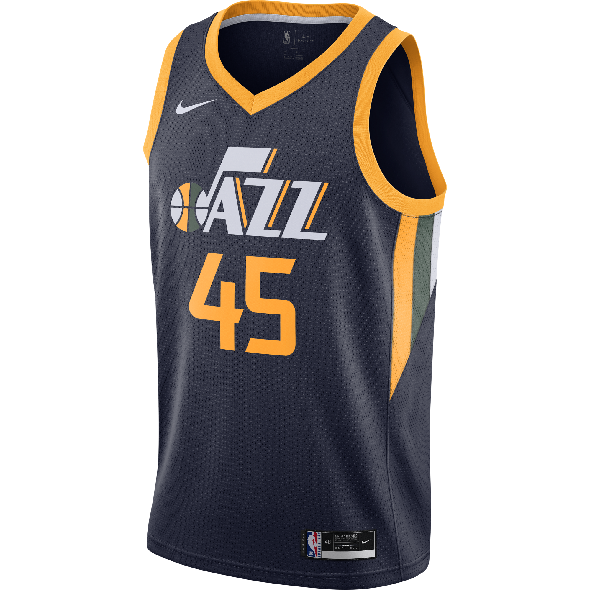 NIKE NBA UTAH JAZZ DONOVAN MITCHELL ICON EDITION SWINGMAN JERSEY COLLEGE NAVY