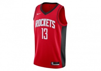 NIKE NBA HOUSTON ROCKETS JAMES HARDEN ICON EDITION SWINGMAN JERSEY UNIVERSITY RED