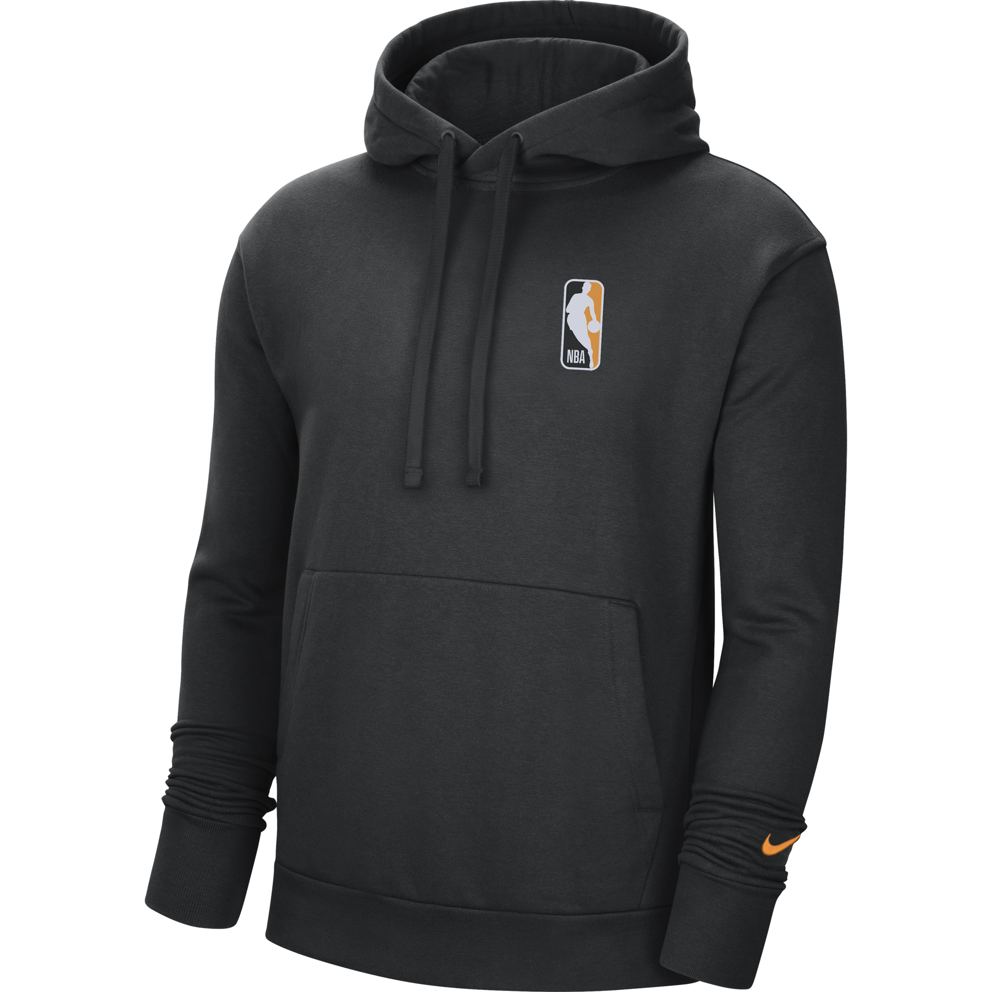 NIKE NBA TEAM 31 ESSENTIAL FLEECE PULLOVER HOODIE BLACK ORANGE