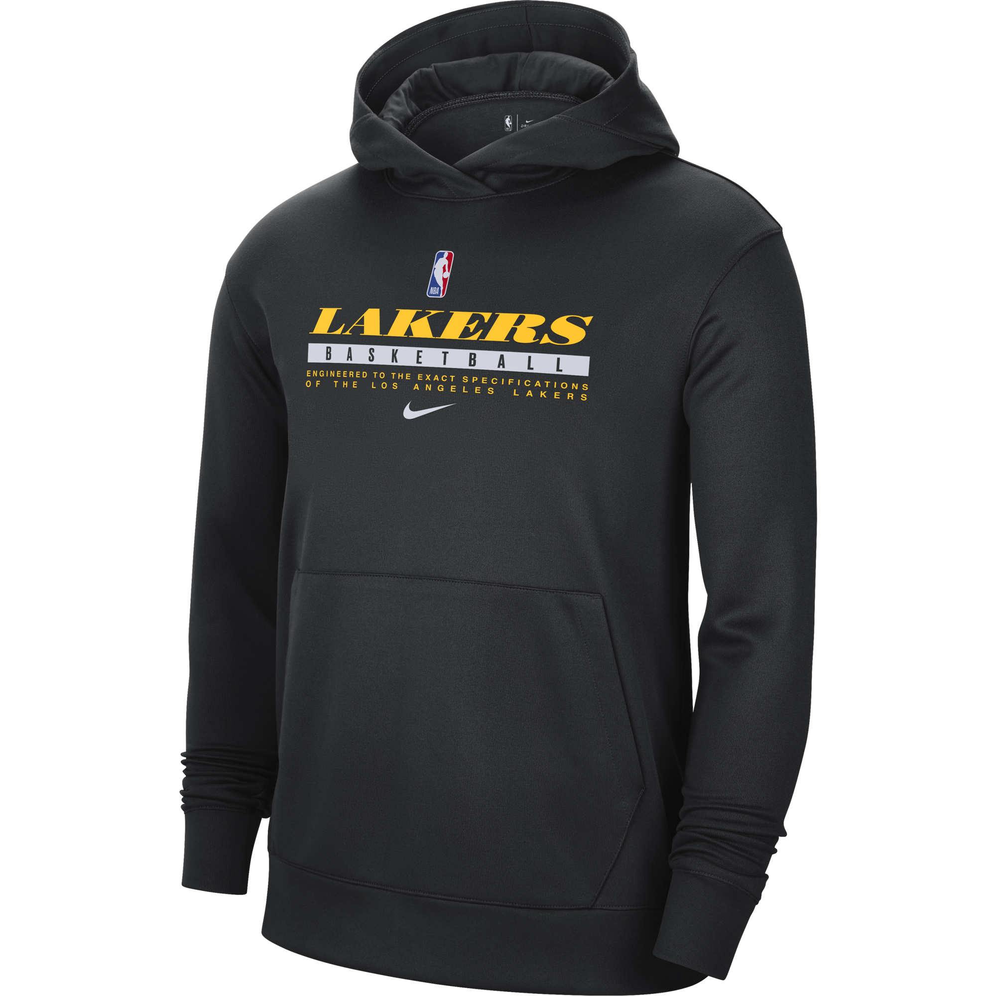 NIKE NBA LOS ANGELES LAKERS SPOTLIGHT PULLOVER HOODIE BLACK