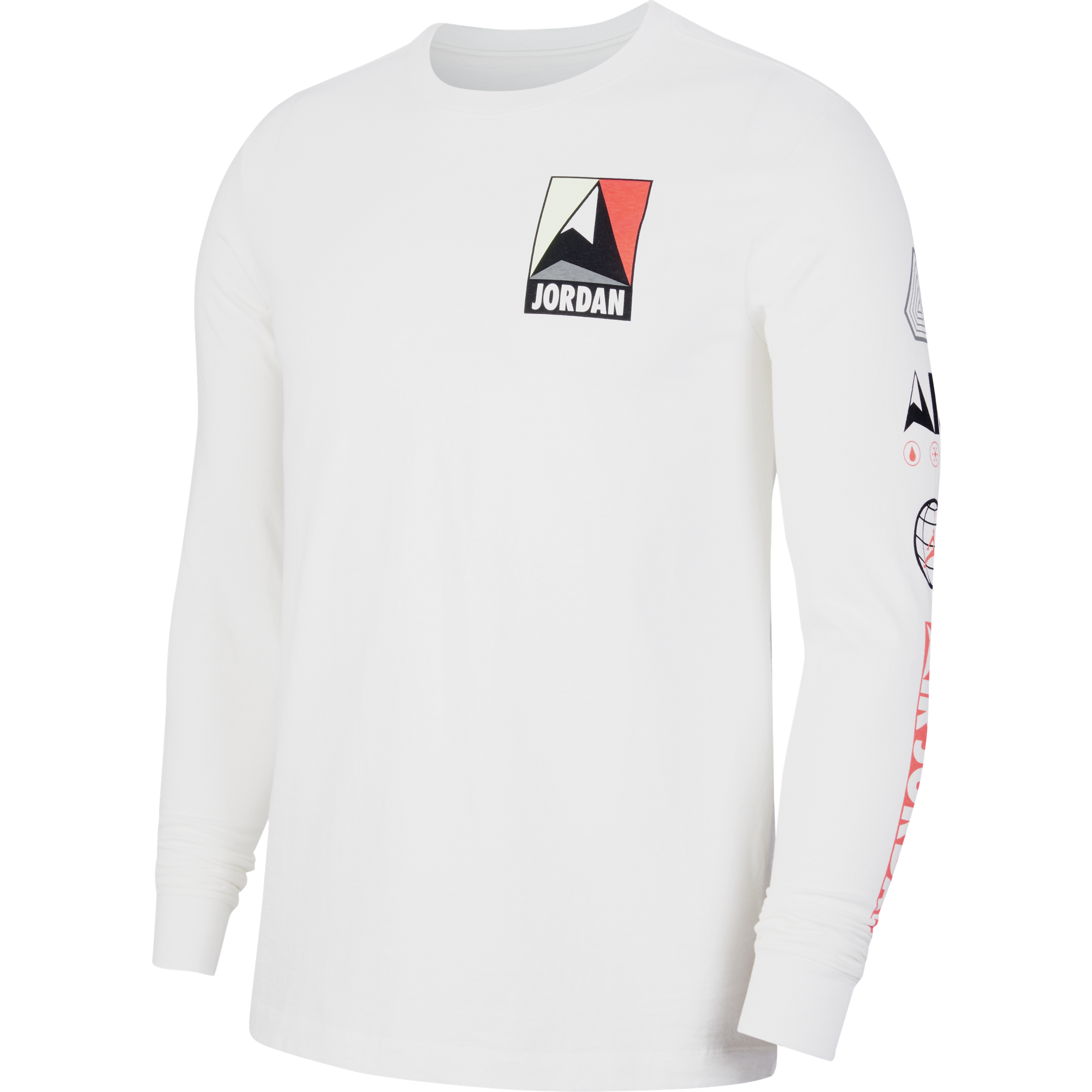NIKE AIR JORDAN WINTER UTILITY MOUNTAINSIDE LONG-SLEEVE CREW TEE WHITE