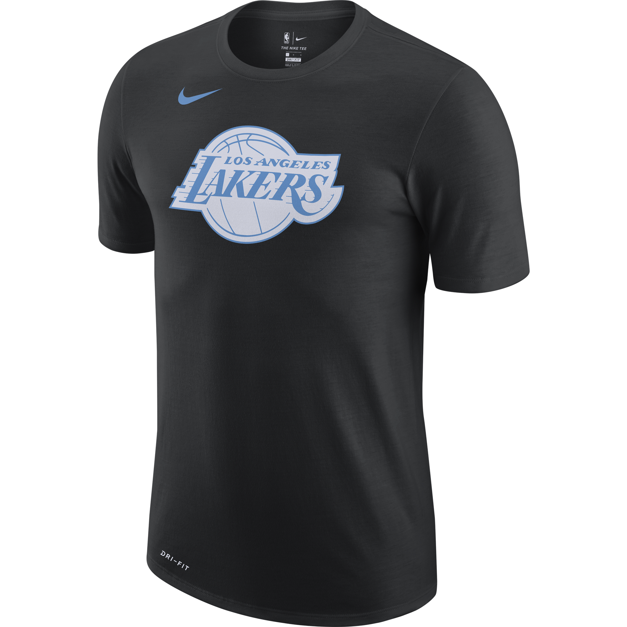 NIKE NBA LOS ANGELES LAKERS CITY EDITION LOGO DRI-FIT TEE BLACK