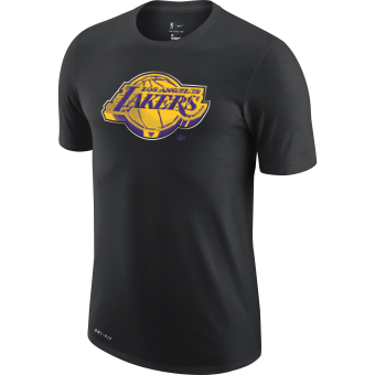 NIKE NBA LOS ANGELES LAKERS EARNED EDITION LOGO DRI-FIT TEE BLACK