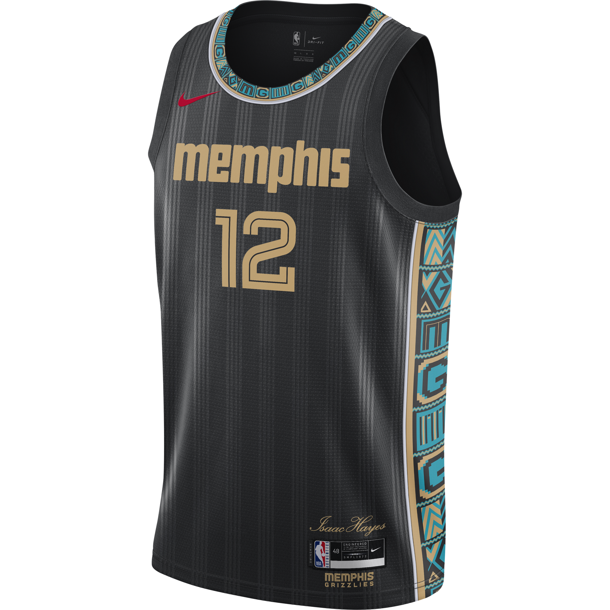 NIKE NBA MEMPHIS GRIZZLIES JA MORANT CITY EDITION SWINGMAN JERSEY BLACK