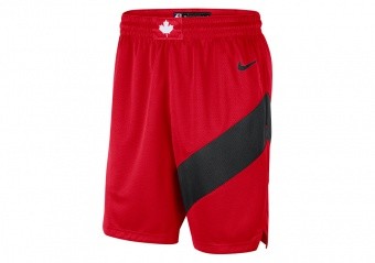 NIKE NBA TORONTO RAPTORS ROAD SWINGMAN SHORTS UNIVERSITY RED