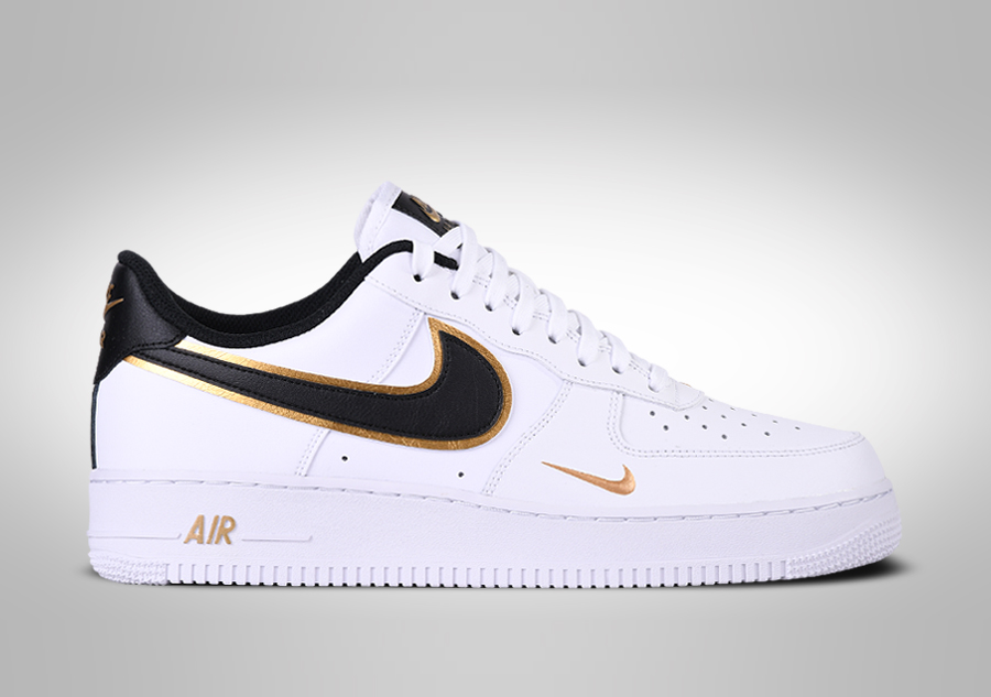 Gold and white air force ones best sale