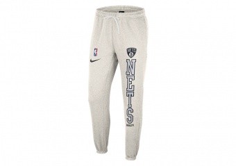 NIKE NBA BROOKLYN NETS FLEECE COURTSIDE 75 PANTS BIRCH HEATHER