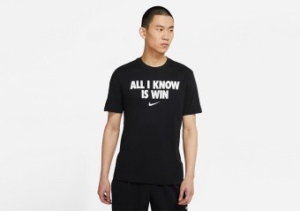 NIKE ALL I KNOW IS WIN TEE BLACK