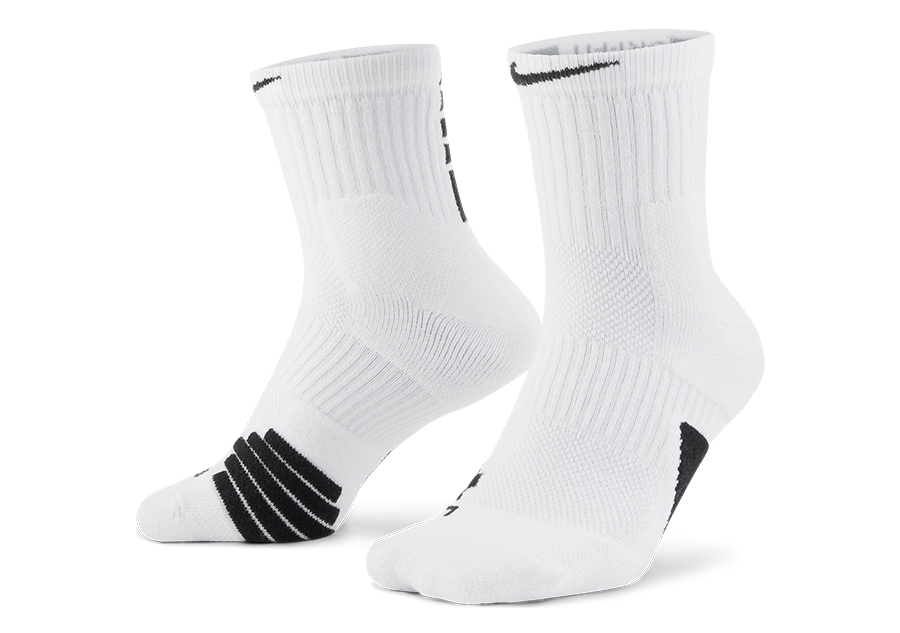 MEDIUM Unisex LeBron Elite Quick Crew Basketball Socks BLACK/COOL GREY/WHITE 