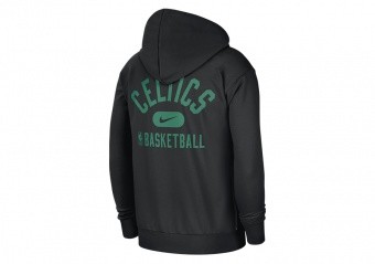 NIKE NBA BOSTON CELTICS FLEECE FULL-ZIP COURTSIDE BLACK