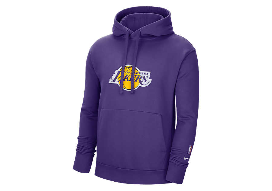 NIKE NBA LOS ANGELES LAKERS FLEECE ESSENTIALS HOODIE FIELD PURPLE