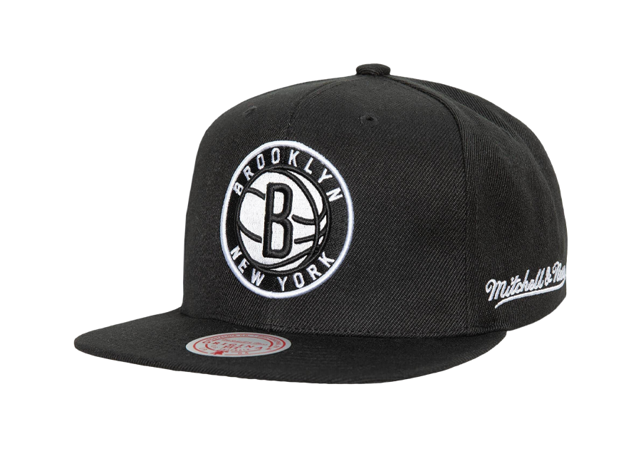 MITCHELL & NESS ENGLISH DROPBACK SNAPBACK NBA BROOKLYN NETS