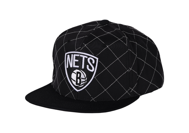 MITCHELL & NESS QUILTED TASLAN SNAPBACK BROOKLYN NETS