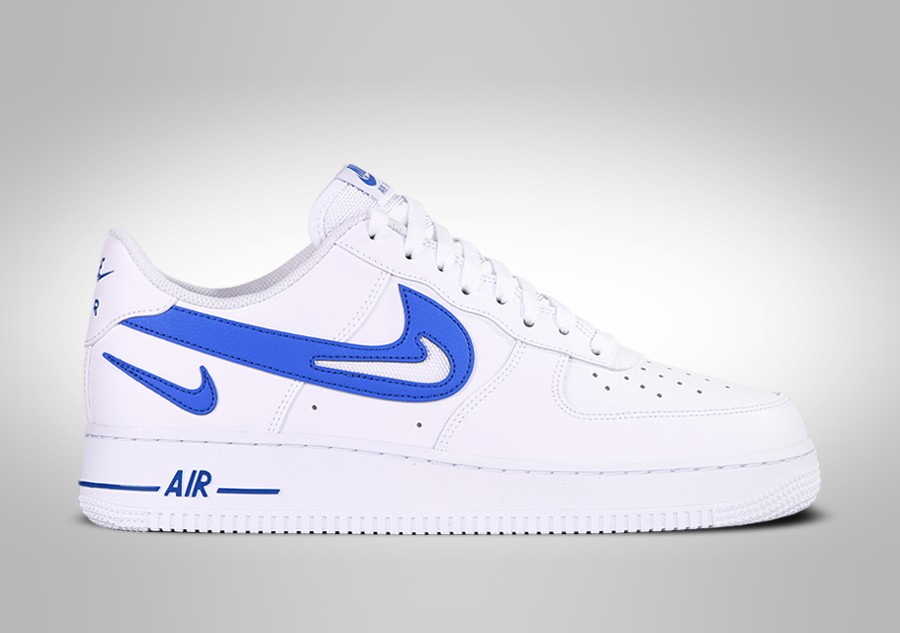 white air forces blue swoosh