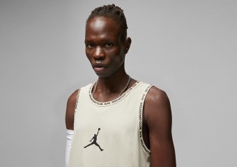 NIKE AIR JORDAN DRI FIT SPORT GRAPHIC TANK TOP PEARL WHITE price 37.50 Basketzone