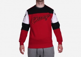 MITCHELL & NESS OVERTIME FLEECE CREW SWEATSHIRT CHICAGO BULLS