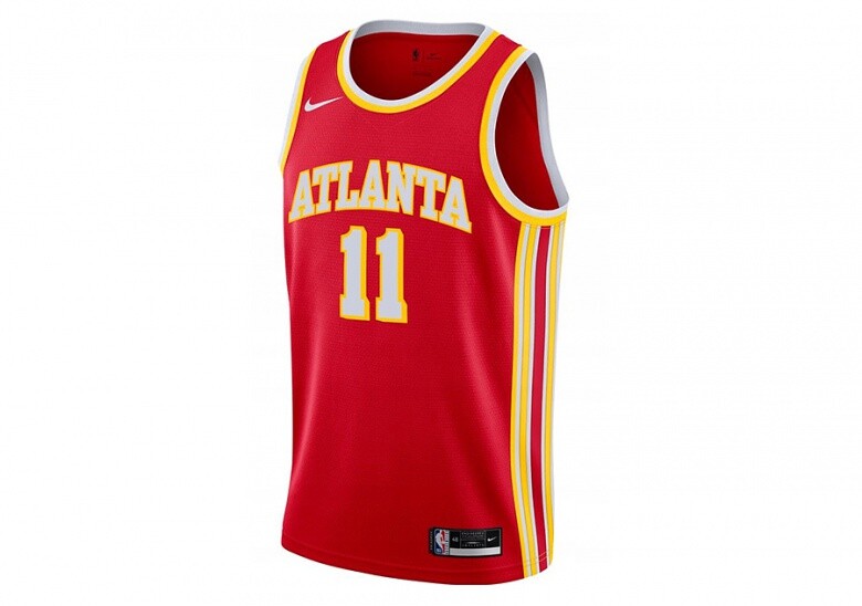 NIKE NBA ATLANTA HAWKS TRAE YOUNG SWINGMAN JERSEY UNIVERSITY RED
