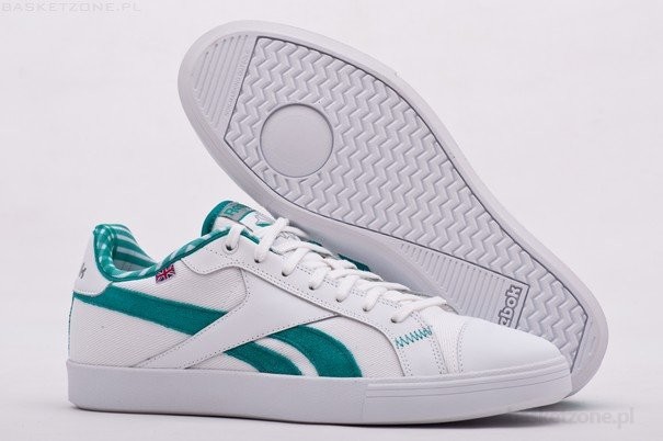 REEBOK CLASSIC TENNIS VULC WHITE FLAT GREEN price 35.00